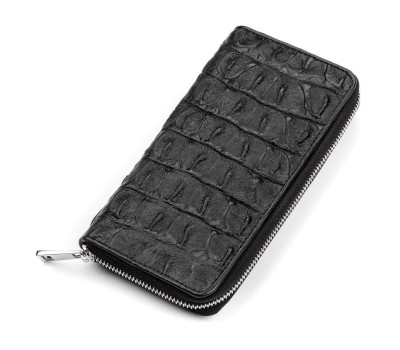Гаманець-клатч CROCODILE LEATHER 18012 з натуральної шкіри крокодила Чорний
