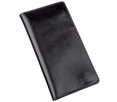 Гаманець чоловічий вертикальний зі шкіри Алькор SHVIGEL 16195 Чорний