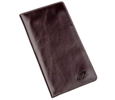 Гаманець чоловічий вертикальний на двох кнопках SHVIGEL 16193 Коричневий