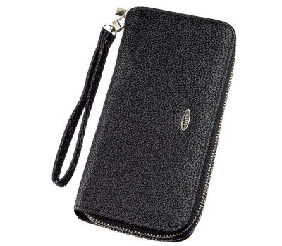 Гаманець жіночий із зернистої екошкіри KIVI 19045 Чорний