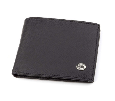 Чоловічий гаманець ST Leather 18352 (ST-1) натуральна шкіра Чорний