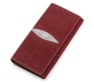 Гаманець жіночий STINGRAY LEATHER 18097 з натуральної шкіри морського ската Бордовий