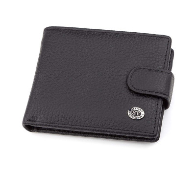 Чоловічий гаманець ST Leather 18316 (ST114) шкіряний Чорний