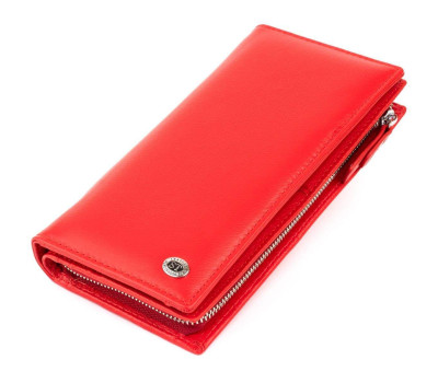 Вертикальний гаманець шкіряний жіночий ST Leather 19275 Червоний