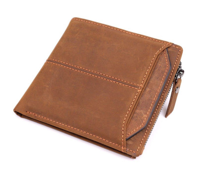Практичний гаманець для чоловіків з натуральної шкіри 22856 Vintage Коричневий