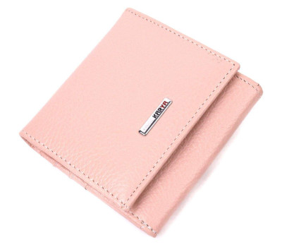 Компактний жіночий шкіряний гаманець з монетницею KARYA 21375 Пудровий