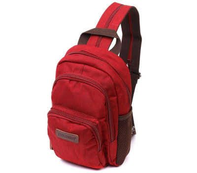 Компактний рюкзак з поліестру з великою кількістю кишень Vintage 22144 Бордовий