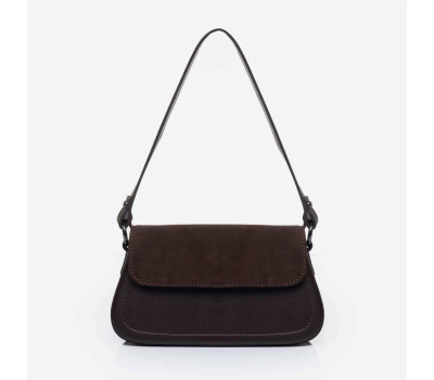 884 сумка замш шоколад Lucherino