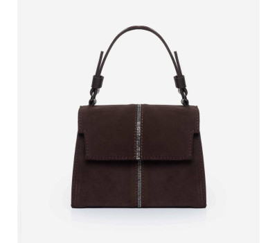 886 сумка замш шоколад Lucherino