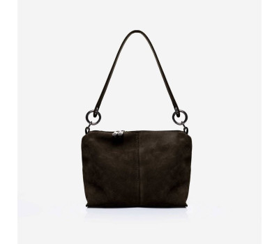 889 сумка  замш шоколад Lucherino