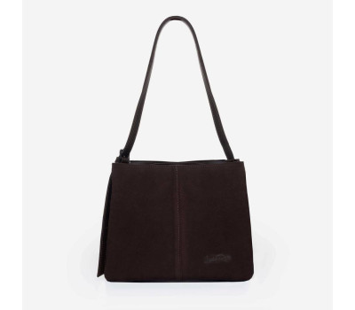 883 сумка замш шоколад Lucherino