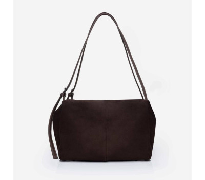 885 сумка замш шоколад Lucherino
