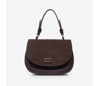 854 сумка шоколад замш Lucherino