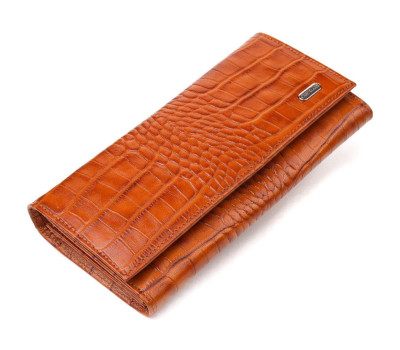 Жіночий шкіряний гаманець для карток купюр та монет CANPELLINI 21528 Рудий