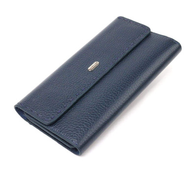 Зручний жіночий гаманець із натуральної шкіри CANPELLINI 21665 Синій