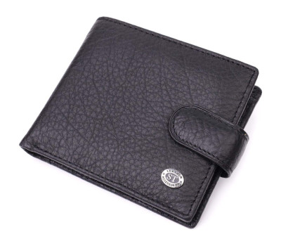 Чоловічий гаманець зручного розміру ST Leather 22471 Чорний