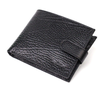 Стильний чоловічий гаманець горизонтального формату з натуральної шкіри Tony Bellucci 22015 Чорний