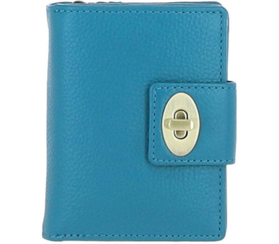 Жіночий шкіряний гаманець Ashwood Y60 Turq (Синій)