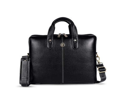 Сумка шкіряна для ноутбука 13 Hammonds Flycatcher LB105 Black (Чорний)