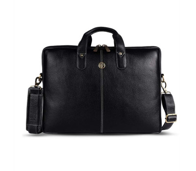 Сумка шкіряна для ноутбука 15 Hammonds Flycatcher LB106 Black (Чорний)