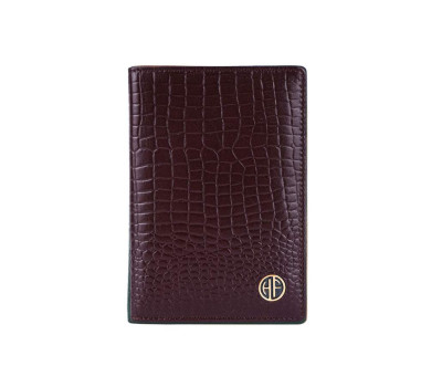 Шкіряна обкладинка для паспорта Hammonds Flycatcher PH602 Croc Brown (Коричневий)
