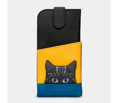 Шкіряний чохол для окулярів Yoshi Y4309 (Cat Colour Block)