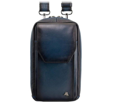 Шкіряна сумка через плече Visconti AT45 Alex (Burnish Blue)