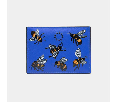Шкіряний кардхолдер Yoshi Y1218 (Blue Sweet Bees)