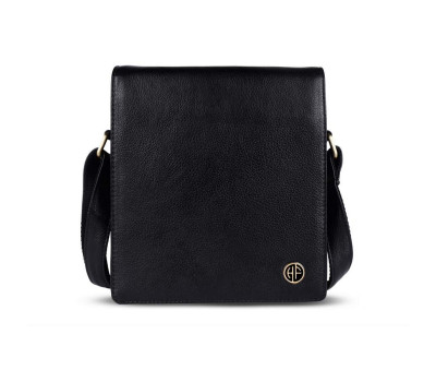 Чоловіча сумка через плече шкіряна Hammonds Flycatcher SB1159 Black (Чорний)