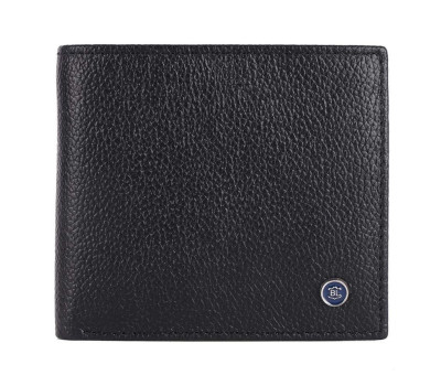 Чоловічий шкіряний гаманець Brampton London Plutus Black (Чорний)