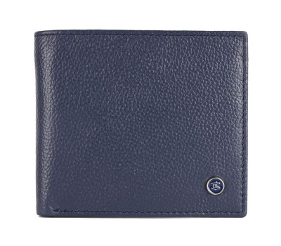 Чоловічий шкіряний гаманець Brampton London Plutus Navy (Синій)