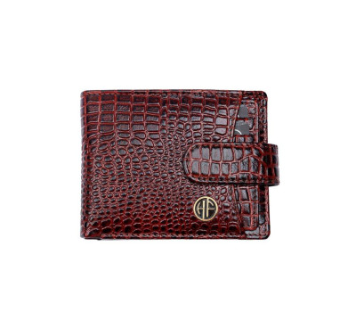 Чоловічий шкіряний гаманець Hammonds Flycatcher HF502 Croc Brown (Коричневий)