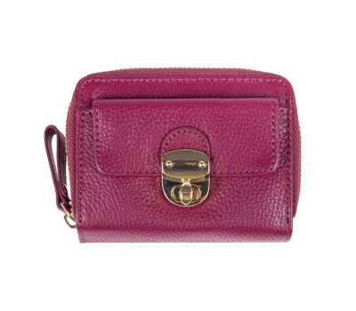 Жіночий шкіряний гаманець Ashwood Y50 Rasberry (Малиновий)