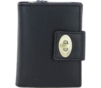 Жіночий шкіряний гаманець Ashwood Y60 Black (Чорний)