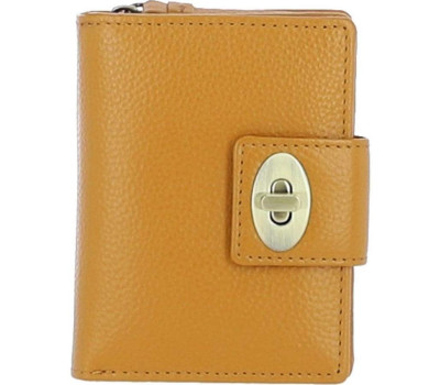 Жіночий шкіряний гаманець Ashwood Y60 Mustard (Гірчичний)