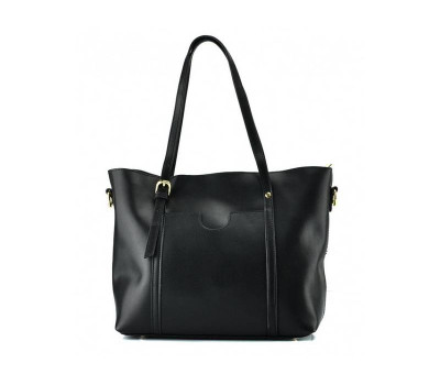 Чорна шкіряна жіноча сумка Grays GR3-172A