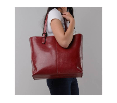 Червона шкіряна жіноча сумка Grays GR-2011R