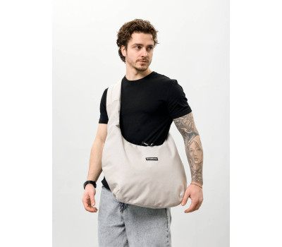 Чоловіча сумка Sambag HOBO WEAVE сірий шовк