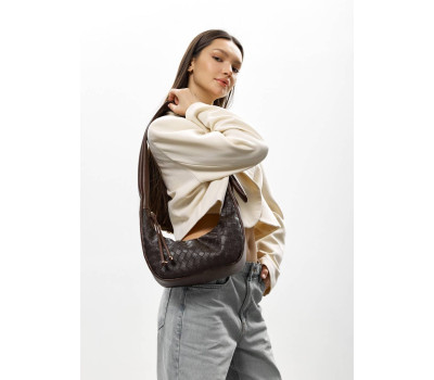 Жіноча сумка Sambag HOBO Mini шоколадна