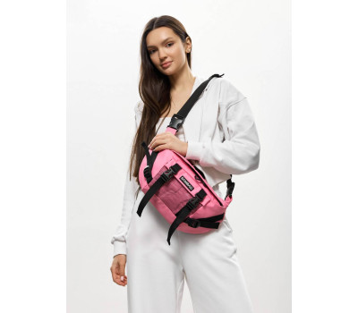 Велика жіноча поясна сумка бананка Sambag DynamicDart рожева