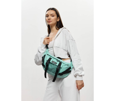 Велика жіноча поясна сумка бананка Sambag DynamicDart м'ятна