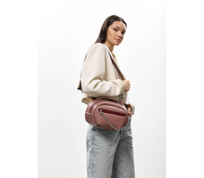 Сумка через плече жіноча бананка Sambag Pure рожева