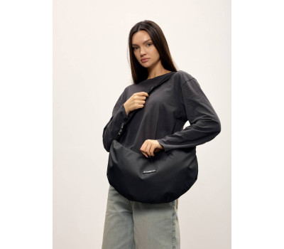 Жіноча сумка Sambag HOBO Bag-glove чорна тканева