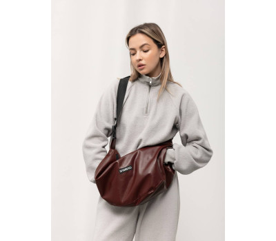 Жіноча сумка Sambag HOBO Bag-glove  бургунді