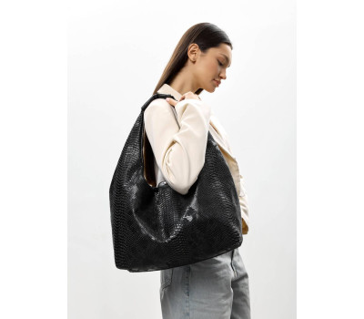 Жіноча сумка Sambag HOBO L принт крокодила