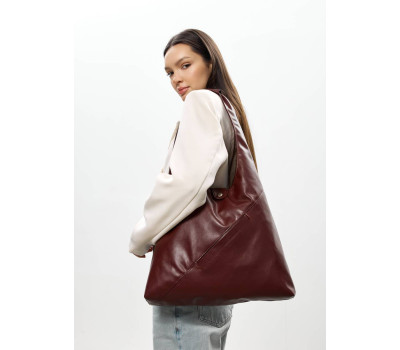 Жіноча сумка Sambag HOBO M бургунді