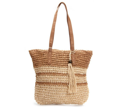 Жіноча плетена сумка PODIUM 0006 khaki beige