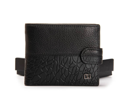 Гаманець шкіряний Чоловічий BE BRETTON 308L black mix