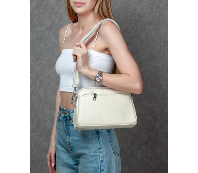 Сумка Шкіряна Жіноча Класична ALEX RAI 8960 white 