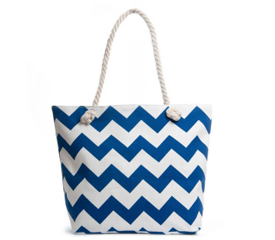 Сумка Жіноча Пляжна текстиль PODIUM 5024-12 blue зигзаг